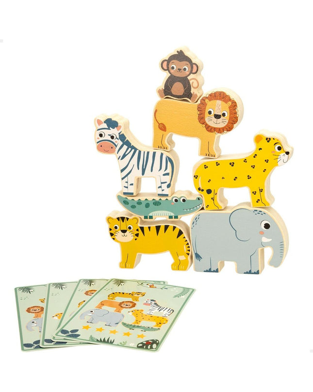 Woomax baby agility game set with 16 animal-themed pieces for toddlers, colorful and engaging play toy.