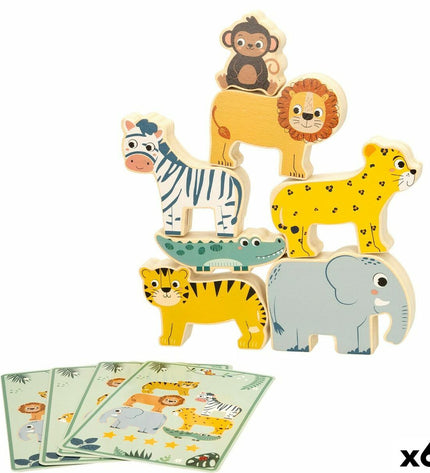 Woomax baby agility game with colorful animal pieces and 16 parts, designed for playful learning and development.