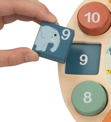 Woomax educatief speelgoed voor baby's, set van 6 dierenhorloges met kleurrijke ontwerp voor jonge kinderen.