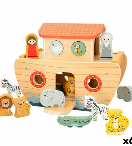 Set of six Woomax animal baby teething toys featuring colorful animal shapes designed for young children.