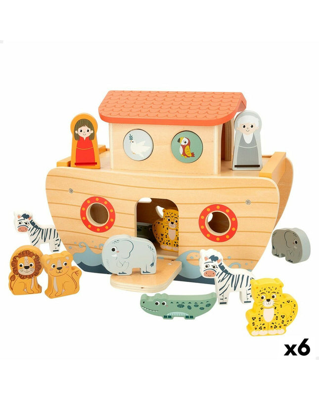 Set of six Woomax animal baby teething toys featuring colorful animal shapes designed for young children.
