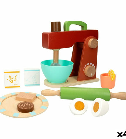 Set of four Woomax household appliance toy parts, 20x22.5x8 cm, for pretend play, in bright plastic with appliance details.