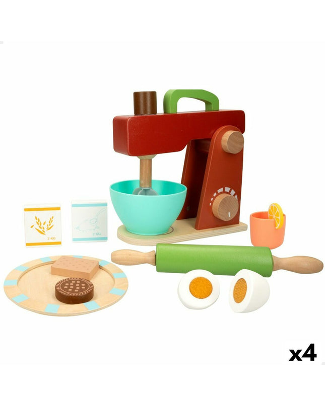 Set of four Woomax household appliance toy parts, 20x22.5x8 cm, for pretend play, in bright plastic with appliance details.