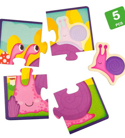 Lisciani Giochi Kinderpuzzel met 16 dierenstukken, speelgoed en puzzel voor kinderen, 16 x 1 x 16 cm, 6 stuks