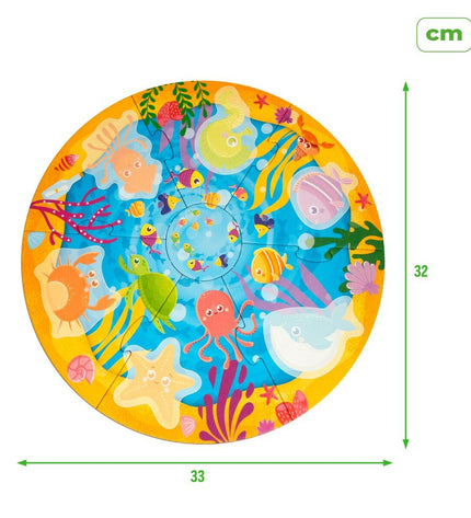 Lisciani Giochi Kinderpuzzel navy with 6 puzzle pieces, 13 brain-teasing game parts, for children’s educational play.
