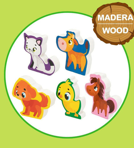 Lisciani Giochi Kinderpuzzel boerderij met 12 en 27 onderdelen, 48x36 cm speelgoed en puzzel voor kinderen