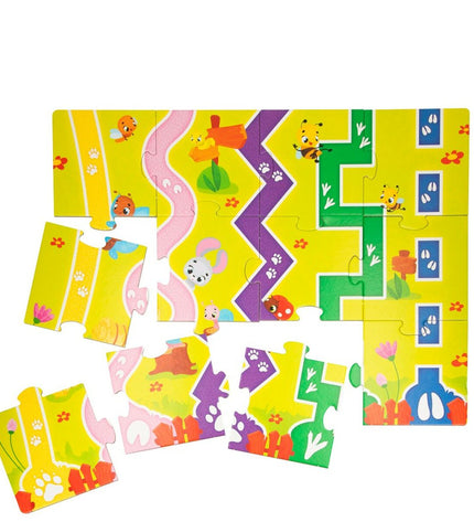 Lisciani Giochi Kinderpuzzel boerderij, 12 en 27 onderdelen, speelgoed en puzzels, colorful farm animal images, educational fun