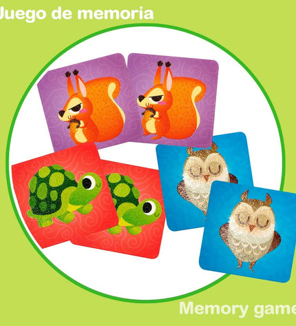 Lisciani Giochi Memory Spel tactile puzzle with 24 pieces, educational toy for children, colorful game components.