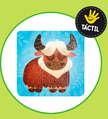 Lisciani Giochi Memory Spel tactile toy with 24 puzzle pieces, colorful interlocking game for children.