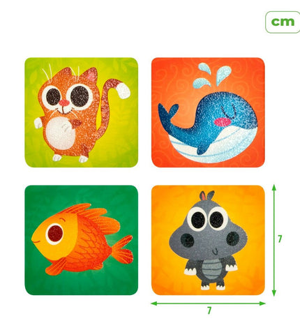 Lisciani Giochi Memory Spel with 24 tactile puzzle pieces, educational toy for kids, colorful game for developing memory skills