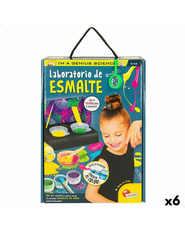 Lisciani Giochi Wetenschapsspel lab kit with 6 esmalte tests for educational science experiments and learning activities.