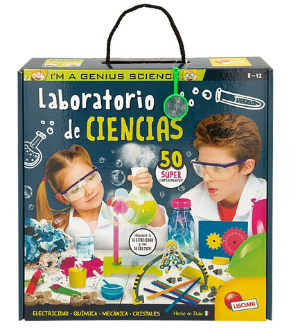 Set of six Lisciani Giochi science laboratory toys for educational play and learning in science and experiments.