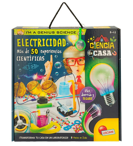 Lisciani Giochi Wetenschapsspel Electricidad set with six educational science toys for learning about electricity and circuits.