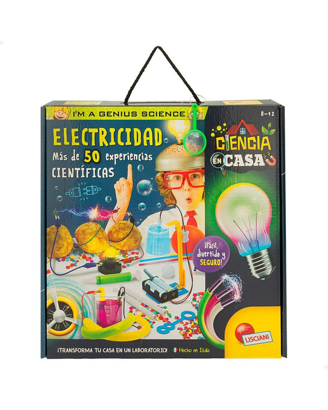 Lisciani Giochi Wetenschapsspel Electricidad set with six educational science toys for learning about electricity and circuits.