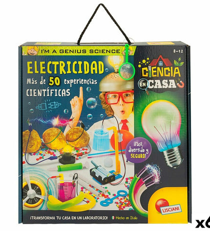 Lisciani Giochi Wetenschapsspel Electricidad set with six educational science toys for learning about electricity and circuits.