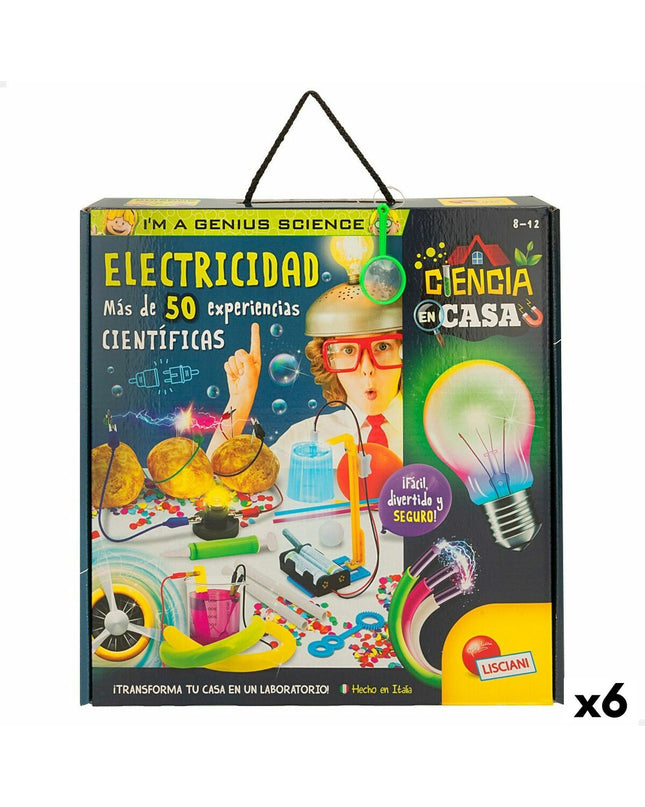 Lisciani Giochi Wetenschapsspel Electricidad set with six educational science toys for learning about electricity and circuits.