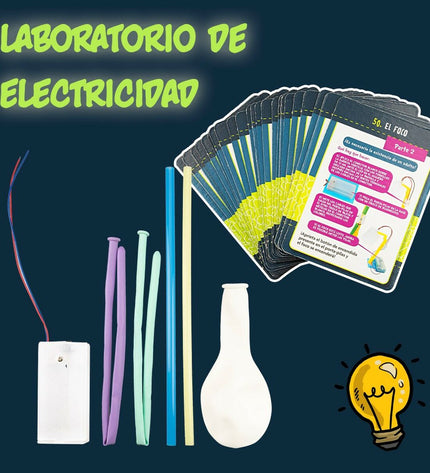 Set of six Lisciani Giochi science and electricity educational toys for learning and play, featuring colorful electronic components.