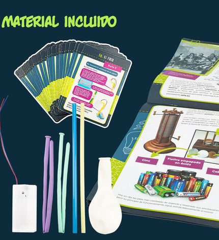 Set of six Lisciani Giochi science educational toys focused on electricity, ideal for learning and play.