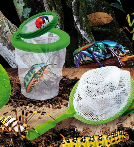 Set of six insect-themed science toy games by Lisciani Giochi for learning and educational play.