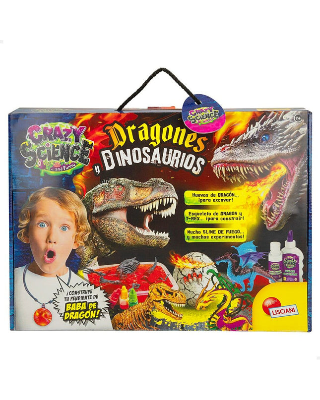 Lisciani Giochi Wetenschapsspel with 6 dragon and dinosaur-themed educational toys for learning and play.