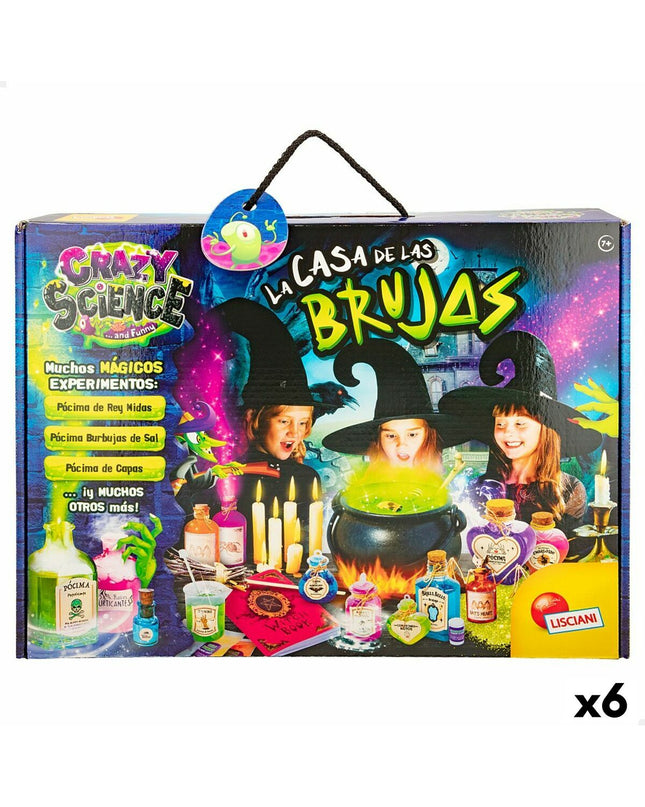 Lisciani Giochi Wetenschapsspel La casa de las brujas, educational toys set with six colorful game pieces for learning and fun.
