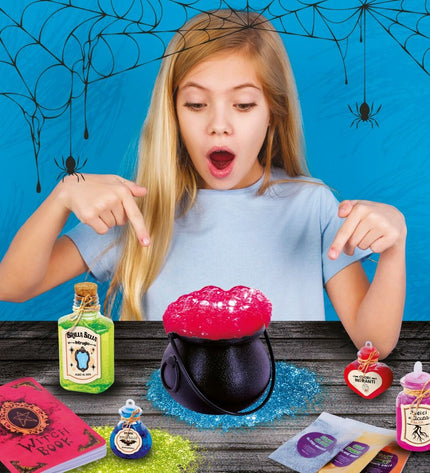 Lisciani Giochi Wetenschapsspel La casa de las brujas, educational toy set with six witch-themed science game pieces.