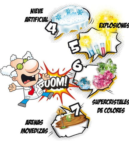 Lisciani Giochi science game set featuring four educational laboratory kits for kids to explore scientific experiments.