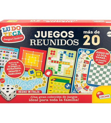 Set of 12 Lisciani Giochi board games in colorful packaging, suitable for family fun and games, 40 x 0.1 x 33 cm.