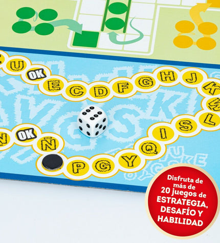 Set of 12 Lisciani Giochi board games in colorful boxes, ideal for family fun, measuring 40 x 0.1 x 33 cm.