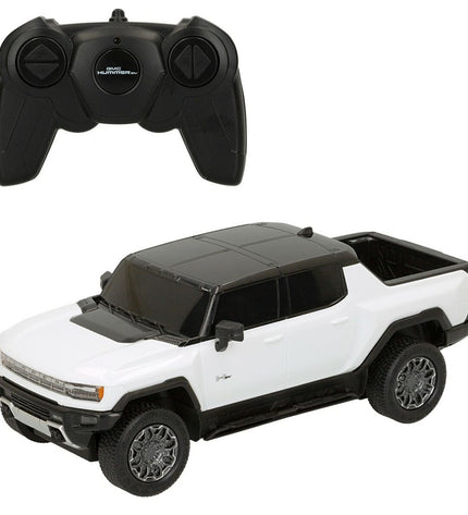 Four Hummer EV remote control police cars in 1:26 scale, toy vehicles from the Hummer brand, designed for play and collection.