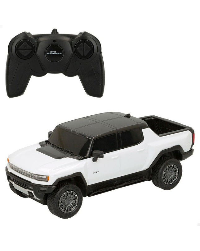 Four Hummer EV remote control police cars in 1:26 scale, toy vehicles from the Hummer brand, designed for play and collection.