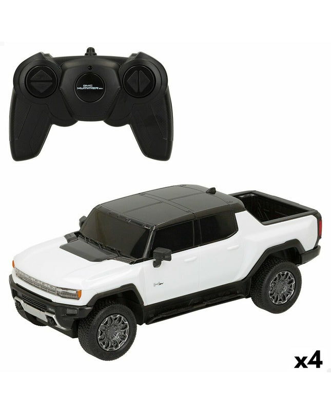 Set of four Hummer EV remote control police cars in 1:26 scale, featuring detailed police vehicle designs for play and collection.