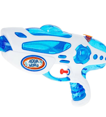 Colorbaby Aqua World water pistols, colorful plastic toy guns for outdoor water play, 24-piece set in vibrant colors.