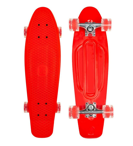 Two Colorbaby red skateboards for kids, featuring vibrant colors and classic design, suitable for outdoor play and sports activities.