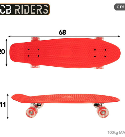 Two Colorbaby red skateboards for kids, ideal for outdoor play and sports, featuring bright red decks and sturdy construction.