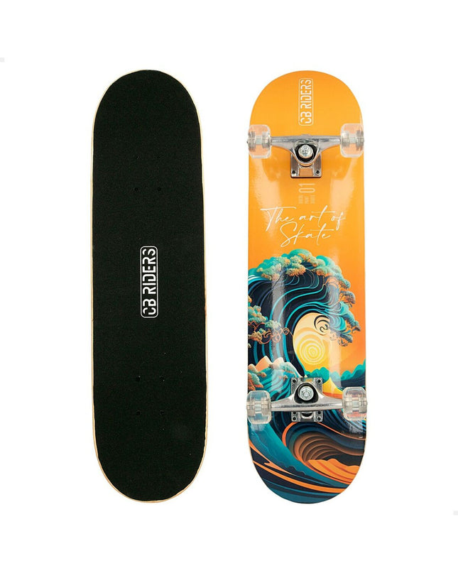 Two colorful Colorbaby skateboards for kids, designed for outdoor play and sports, with vibrant deck and wheel details.