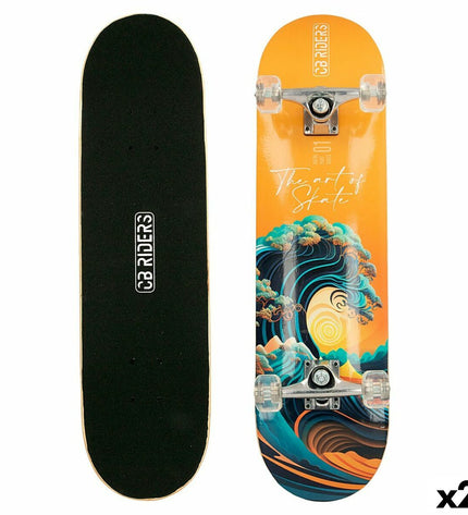 Colorbaby skateboard set with two colorful plastic skateboards for kids, suitable for outdoor play and sports activities.