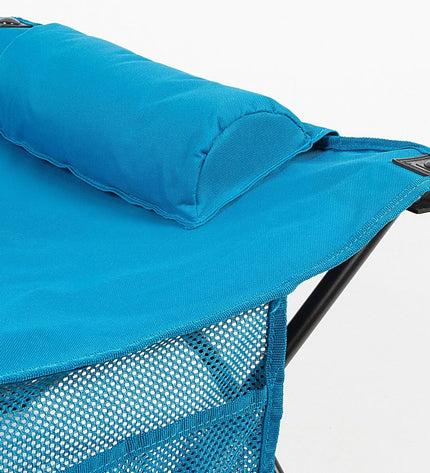 Two blue Aktive foldable camping beds with dimensions 178x62x38cm and 178x38x62cm, suitable for outdoor camping and outdoor activities.