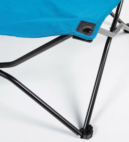 Two Aktive blue camping folding beds with dimensions 178 x 62 x 38 cm and 178 x 38 x 62 cm, suitable for outdoor camping and hiking.