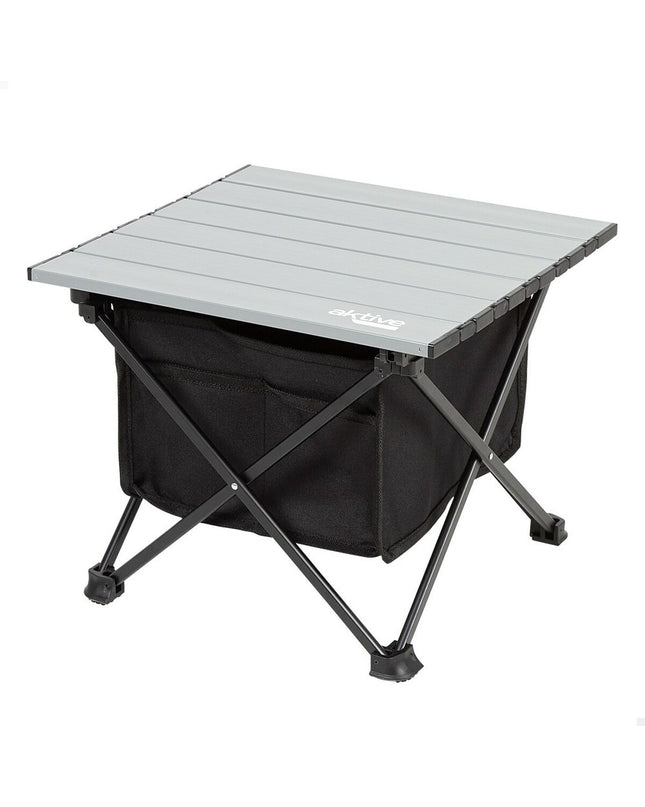 Two Aktive camping folding tables in compact size, ideal for outdoor activities and camping, shown in the image.