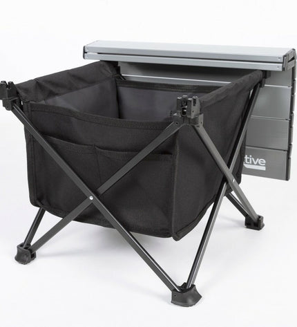 Two Aktive camping folding tables, 38x30x34 cm, lightweight and portable for outdoor camping and hiking activities.