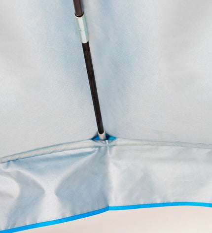 Aktive Zonnetent voor strand en outdoor, blauwe polyester tent 360x120x150 cm, geschikt voor kamperen en wandelen.