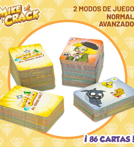 Six Mikecrack card games set featuring colorful illustrations, perfect for kids’ toy and game collections.