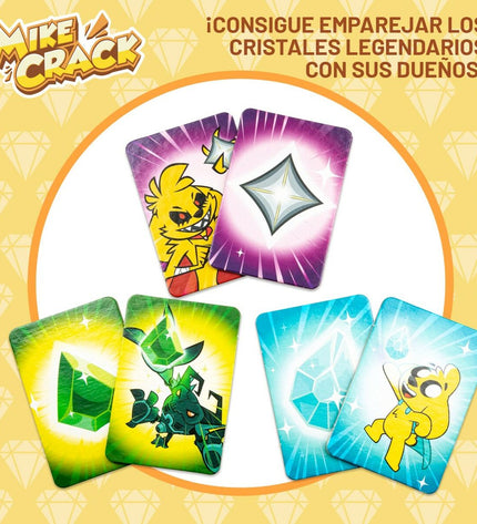 Set of six Mikecrack-themed card games and accessories, colorful and fun for kids' toys and gaming entertainment.
