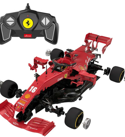 Two Ferrari remote control police cars for kids, featuring detailed design and vibrant colors, perfect for imaginative play.