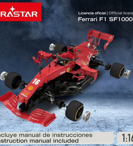 Two Ferrari remote control police cars toy vehicles, detailed red design, suitable for children, from the Ferrari brand.