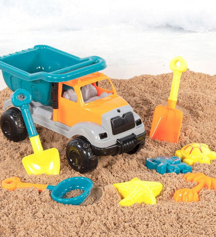 Colorbaby strandspeelgoedset with 4 colorful pieces, designed for outdoor play and sports activities.