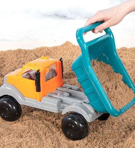 Colorbaby strandspeelgoedset with four colorful pieces, designed for outdoor play, measuring 40x22x20 cm.