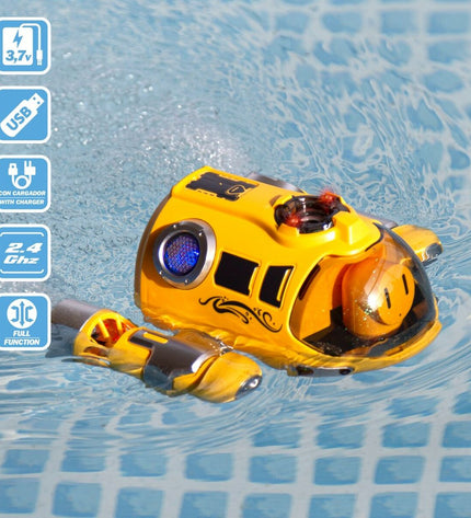 Pair of Colorbaby remote-controlled boats, colorful toy vessels for kids, in vibrant shades, perfect for play and water adventures.