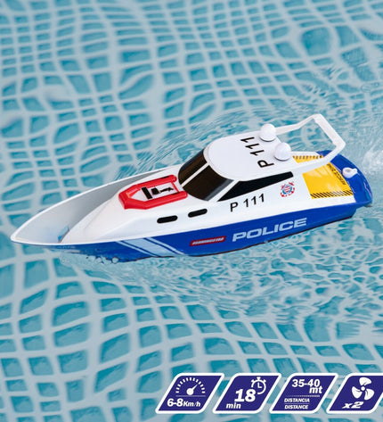Two Colorbaby remote-controlled boats for children, colorful toy boats with realistic details, perfect for indoor and outdoor play.